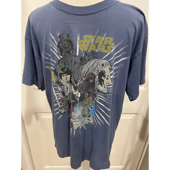 Vintage Blue T-Shirt Y2K Star Wars - Picture 1 of 6